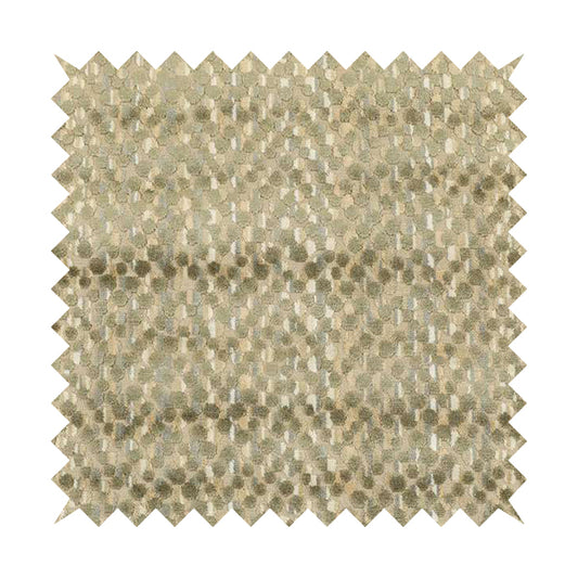 Dotted Pattern In Green Brown Colour Velvet Upholstery Fabric JO-728