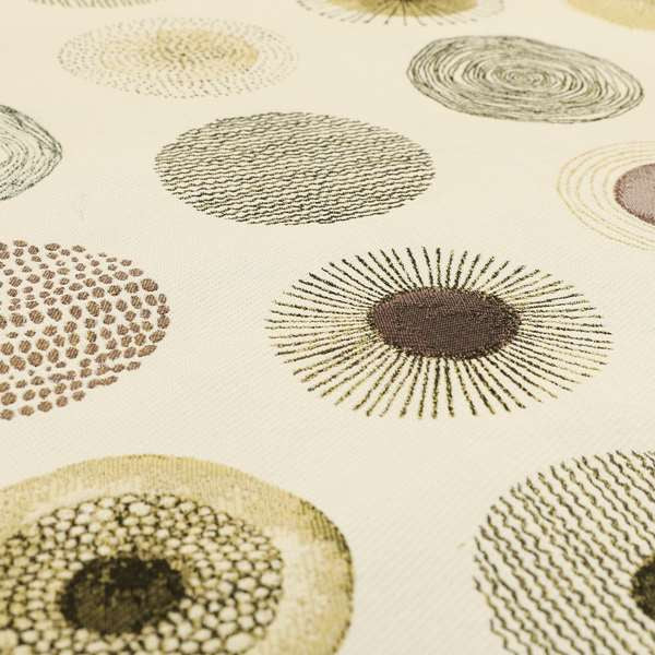 Multi Circular Shaped Pattern Chenille Upholstery Fabric JO-730 - Roman Blinds