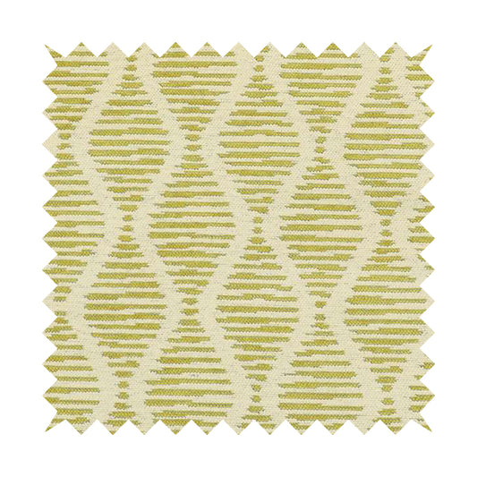 Cream Green Colour Modern Vertical Wave Pattern Chenille Upholstery Fabric JO-734