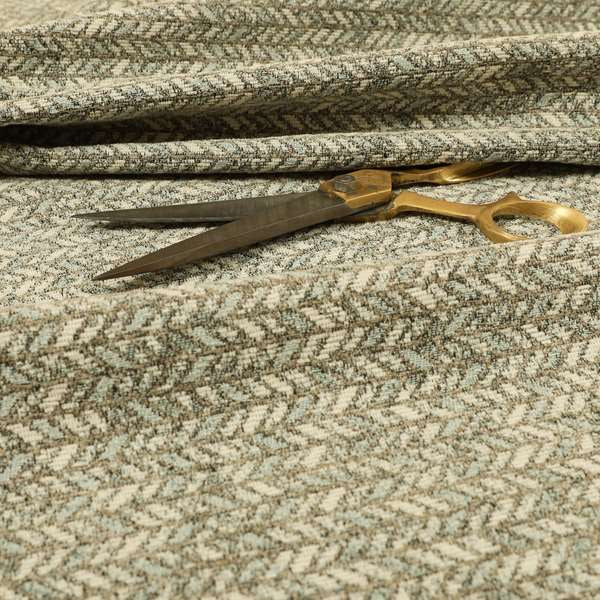 Small Chevron Arrow Pattern In Grey Colour Chenille Jacquard Furniture Fabric JO-740 - Roman Blinds