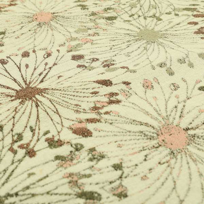 Web Outburst Theme Pattern In Grey Pink White Colour Chenille Jacquard Furniture Fabric JO-742
