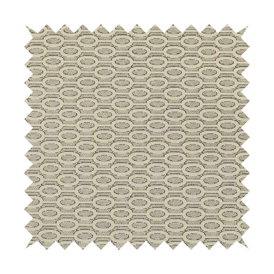 Uniformed Eclipsed Stripe Pattern In Grey Colour Chenille Upholstery Fabric JO-747