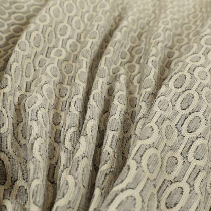 Uniformed Eclipsed Stripe Pattern In Grey Colour Chenille Upholstery Fabric JO-747 - Roman Blinds