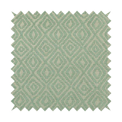 Geometric Diamond Modern Pattern In Light Blue Colour Chenille Upholstery Fabric JO-750 - Roman Blinds