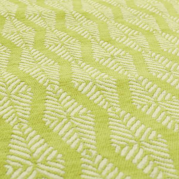 Cream Green Colour Modern Vertical Wave Pattern Chenille Upholstery Fabric JO-754 - Handmade Cushions