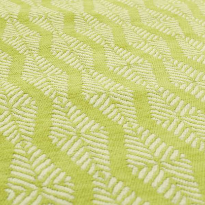 Cream Green Colour Modern Vertical Wave Pattern Chenille Upholstery Fabric JO-754 - Made To Measure Curtains