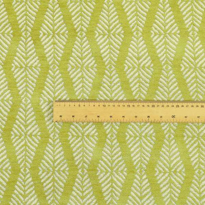 Cream Green Colour Modern Vertical Wave Pattern Chenille Upholstery Fabric JO-754 - Made To Measure Curtains