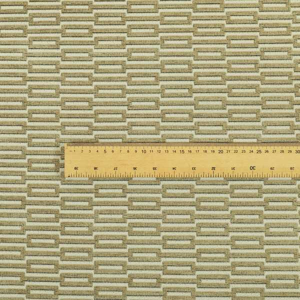 Uniformed Rectangle Shape Stripe Pattern In Brown Colour Chenille Upholstery Fabric JO-757 - Roman Blinds