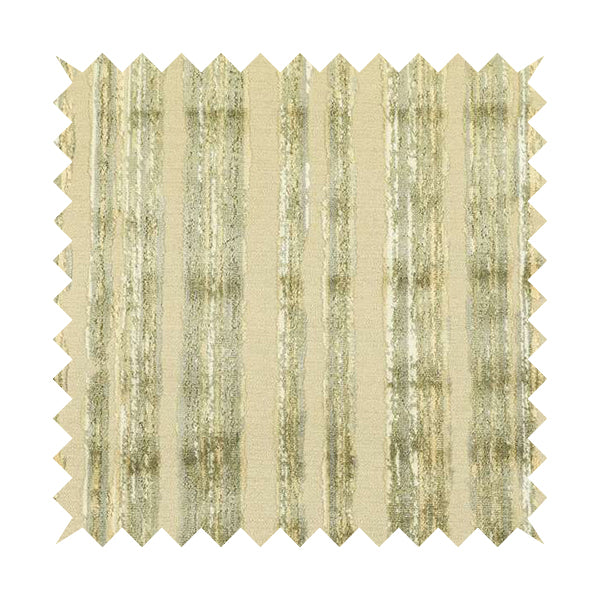 Faded Stripe Pattern In Green Colour Velvet Upholstery Fabric JO-758 - Roman Blinds