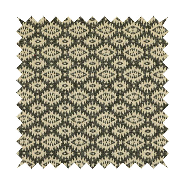 Aztec Kilim Pattern In Grey Colour Chenille Jacquard Furniture Fabric JO-763 - Roman Blinds