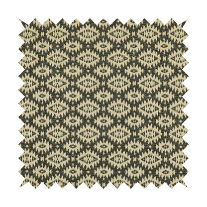 Aztec Kilim Pattern In Grey Colour Chenille Jacquard Furniture Fabric JO-763 - Roman Blinds