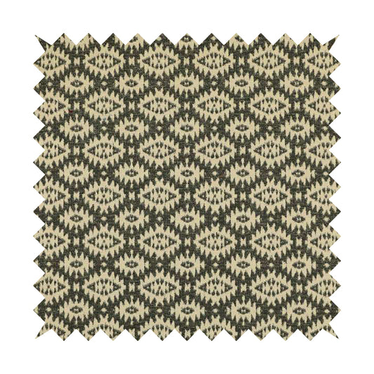 Aztec Kilim Pattern In Grey Colour Chenille Jacquard Furniture Fabric JO-763