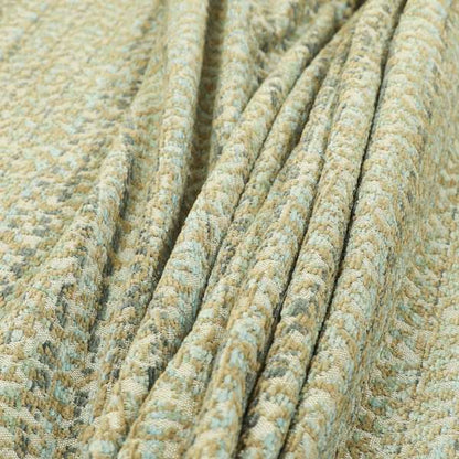 Geometric Pattern In Grey Blue Colour Chenille Upholstery Fabric JO-769