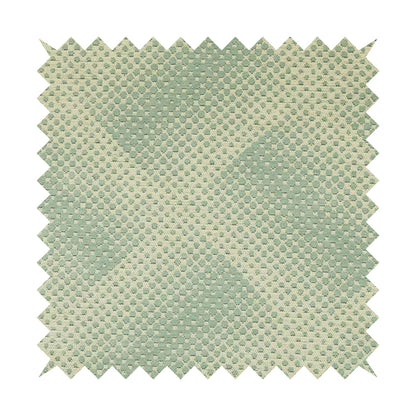 Blue Cream Colour Modern Faded Square Dotted Wave Pattern Chenille Upholstery Fabric JO-781 - Made To Measure Curtains