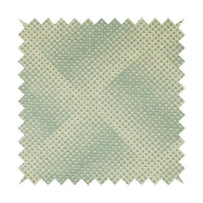 Blue Cream Colour Modern Faded Square Dotted Wave Pattern Chenille Upholstery Fabric JO-781
