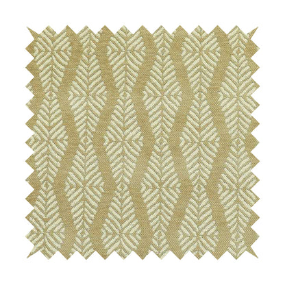 Brown Cream Colour Striped Wave Pattern Chenille Upholstery Fabric JO-783 - Roman Blinds