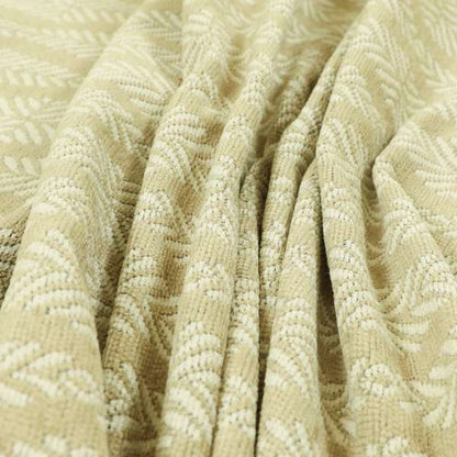 Brown Cream Colour Striped Wave Pattern Chenille Upholstery Fabric JO-783 - Roman Blinds