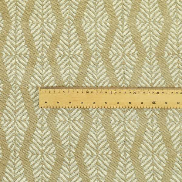 Brown Cream Colour Striped Wave Pattern Chenille Upholstery Fabric JO-783 - Roman Blinds