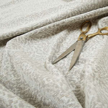 Florida Self Pattern Plain Soft Woven Cream Colour Chenille Upholstery Fabric JO-79 - Made To Measure Curtains