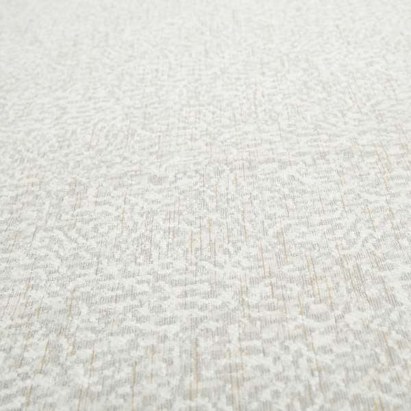 Florida Self Pattern Plain Soft Woven Cream Colour Chenille Upholstery Fabric JO-79