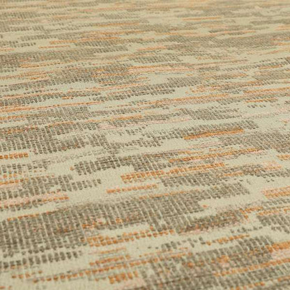 Abstract Pattern In Orange Grey Colour Chenille Upholstery Fabric JO-790 - Roman Blinds