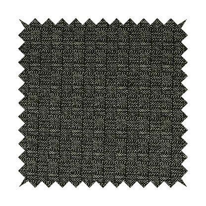 Patch Effect Modern Geometric Pattern In Black Colour Chenille Upholstery Fabric JO-791