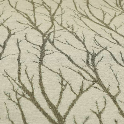 Abscission Tree Pattern In Grey Colour Chenille Jacquard Furniture Fabric JO-796 - Roman Blinds