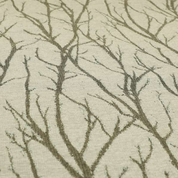 Abscission Tree Pattern In Grey Colour Chenille Jacquard Furniture Fabric JO-796 - Made To Measure Curtains