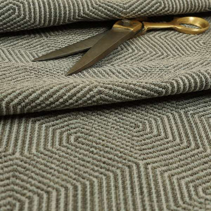 Geometric Maze Pattern In Grey Colour Chenille Jacquard Furniture Fabric JO-797