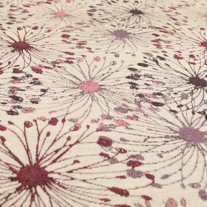 Web Outburst Theme Pattern In Purple Pink Colour Chenille Jacquard Furniture Fabric JO-799 - Made To Measure Curtains