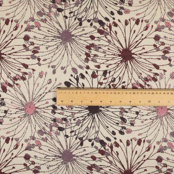 Web Outburst Theme Pattern In Purple Pink Colour Chenille Jacquard Furniture Fabric JO-799