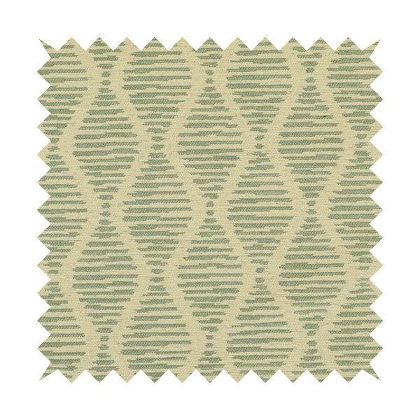 Cream Blue Colour Striped Pattern Chenille Upholstery Fabric JO-804 - Roman Blinds