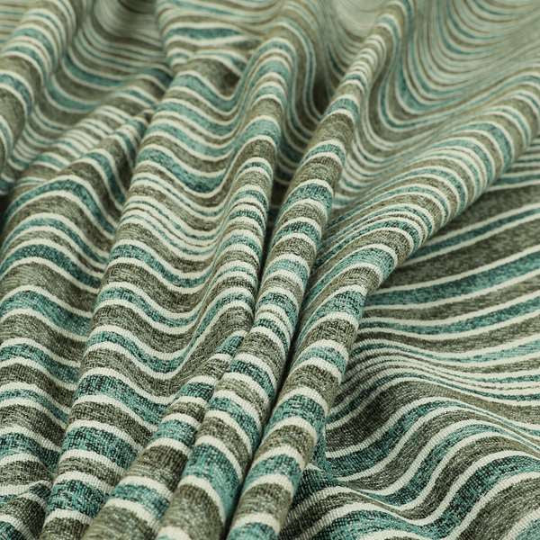 New Stripe Wave Pattern Blue Grey Colour Chenille Upholstery Fabric JO-805 - Made To Measure Curtains