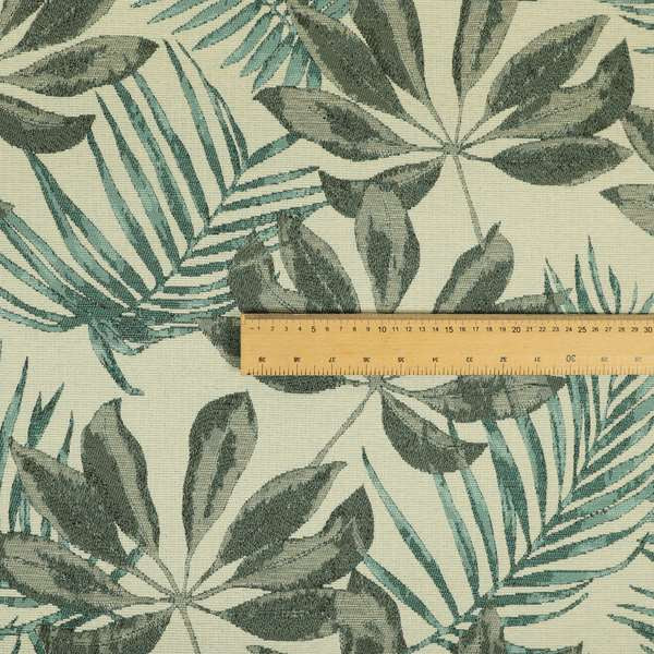 Trees Floral Theme Pattern In Blue Colour Chenille Jacquard Furniture Fabric JO-807 - Roman Blinds