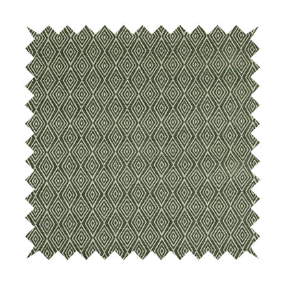 Diamond Geometric Pattern In Grey Colour Chenille Upholstery Fabric JO-808 - Made To Measure Curtains