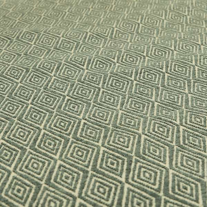 Diamond Geometric Pattern In Grey Colour Chenille Upholstery Fabric JO-808 - Made To Measure Curtains