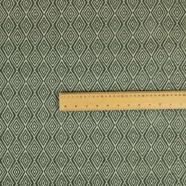 Diamond Geometric Pattern In Grey Colour Chenille Upholstery Fabric JO-808 - Roman Blinds