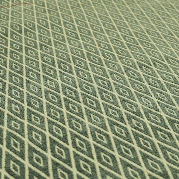 Diamond Geometric Pattern In Grey Colour Chenille Upholstery Fabric JO-811 - Roman Blinds