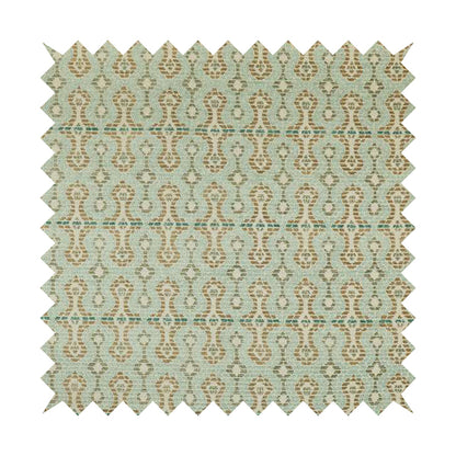 Geometric Pattern Blue Colour Chenille Upholstery Fabric JO-813 - Roman Blinds