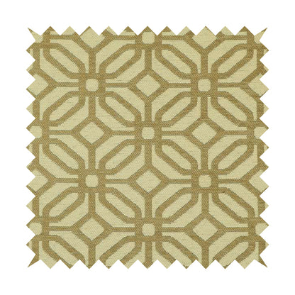 Brown Cream Colour Geometric Pattern Chenille Upholstery Fabric JO-815 - Handmade Cushions