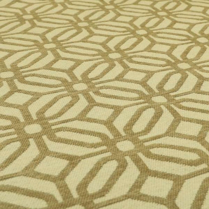 Brown Cream Colour Geometric Pattern Chenille Upholstery Fabric JO-815 - Handmade Cushions