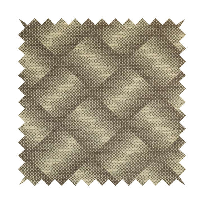 Cream Grey Colour Faded Square Dotted Pattern Chenille Upholstery Fabric JO-819 - Roman Blinds