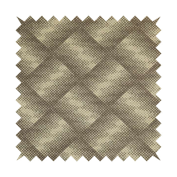 Cream Grey Colour Faded Square Dotted Pattern Chenille Upholstery Fabric JO-819 - Made To Measure Curtains