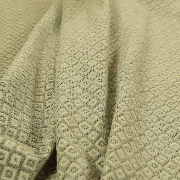 Small Geometric Pattern In Grey Colour Chenille Upholstery Fabric JO-825 - Made To Measure Curtains