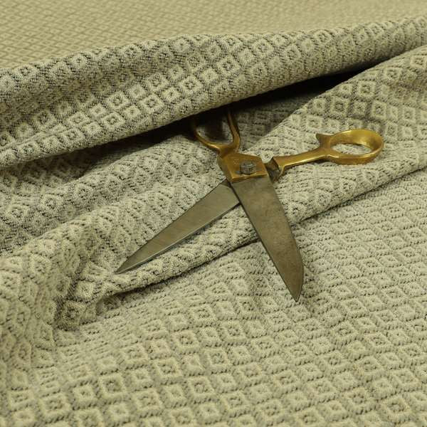 Small Geometric Pattern In Grey Colour Chenille Upholstery Fabric JO-825 - Roman Blinds