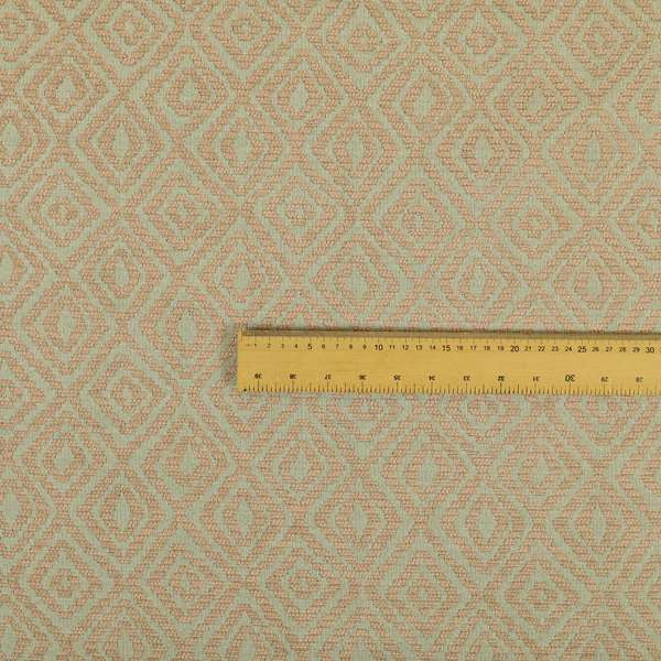 Geometric Diamond Modern Pattern In Pink Colour Chenille Upholstery Fabric JO-826 - Roman Blinds