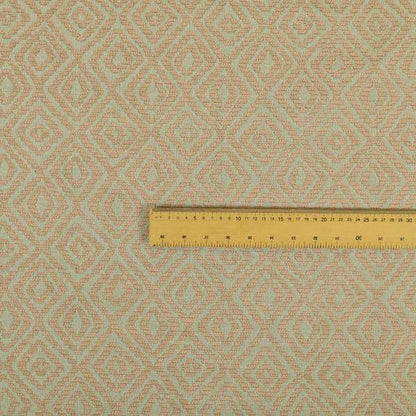 Geometric Diamond Modern Pattern In Pink Colour Chenille Upholstery Fabric JO-826 - Roman Blinds