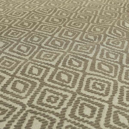 Geometric Diamond Modern Pattern In Grey Colour Chenille Upholstery Fabric JO-838