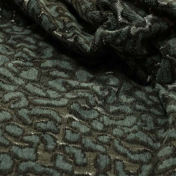 Geometric Abstract Pattern Grey Silver Colour Chenille Upholstery Fabric JO-839