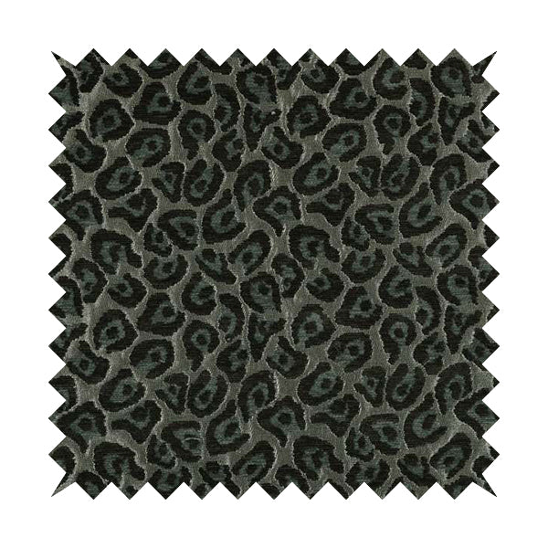 Geometric Abstract Pattern Grey Silver Colour Chenille Upholstery Fabric JO-840